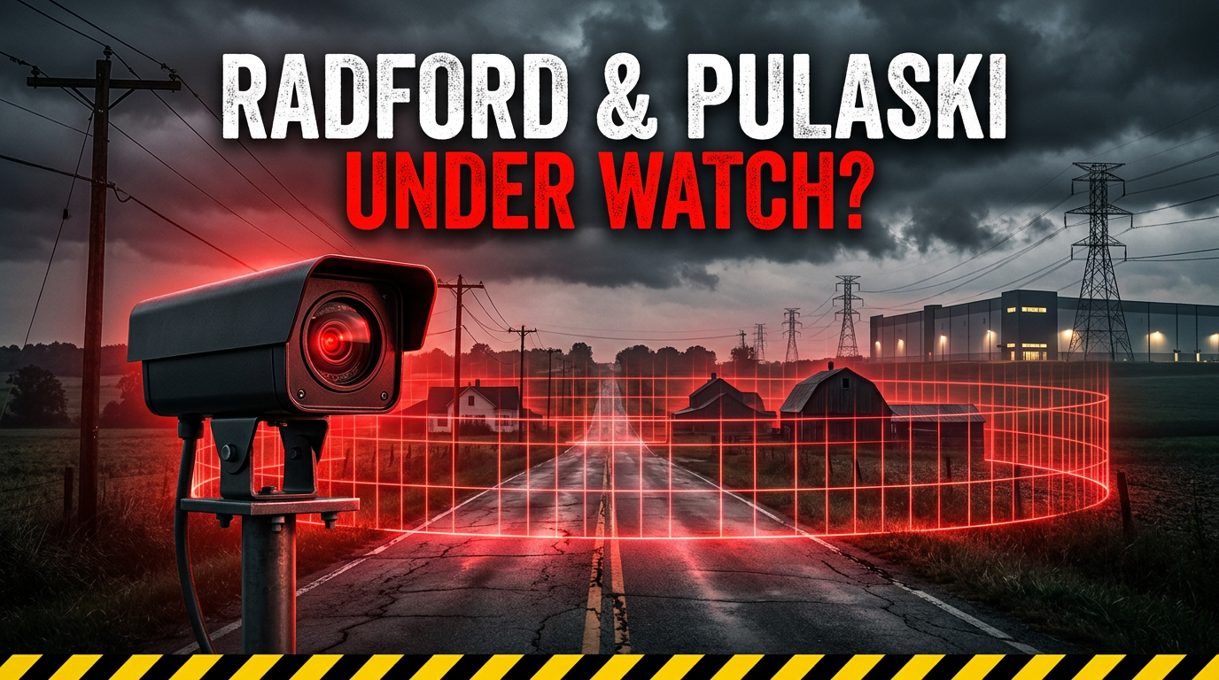 Radford and Pulaski under watch – surveillance camera overlooking rural Southwest Virginia