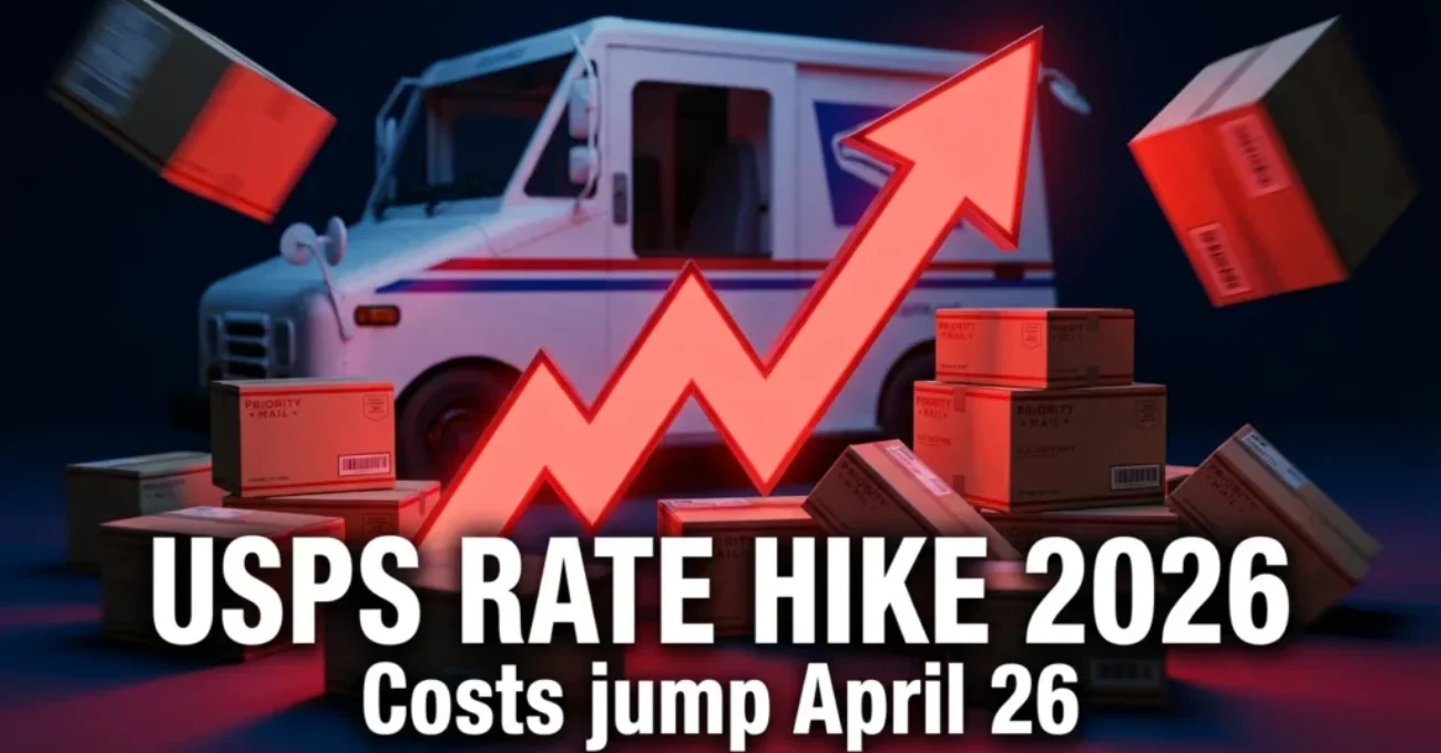 USPS Rate Hike 2026 – Costs jump April 26