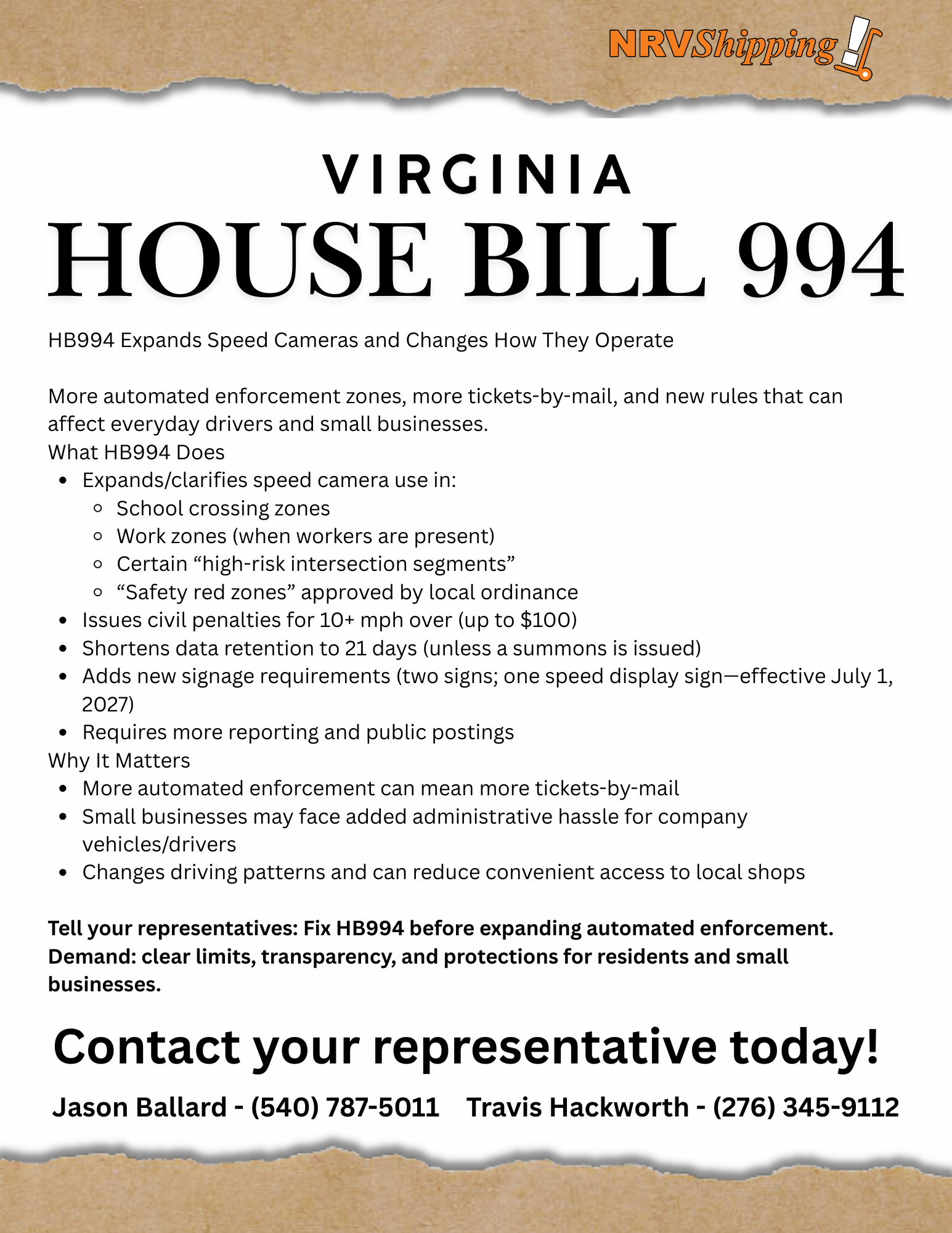 Virginia State House Bill 994