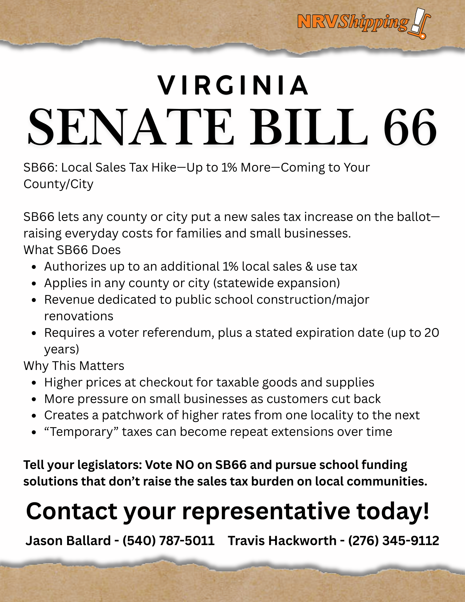 Virginia State Senate Bill 66